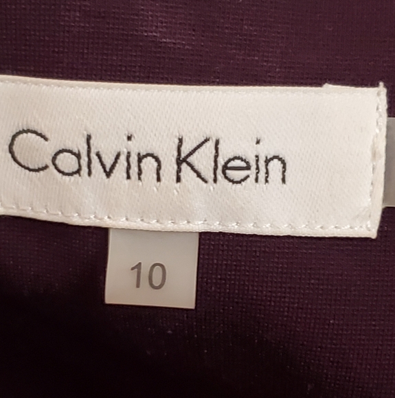 CALVIN KLEIN-size 10-long jacket- vegan suede leather faux leather- Lining - Picture 5 of 6
